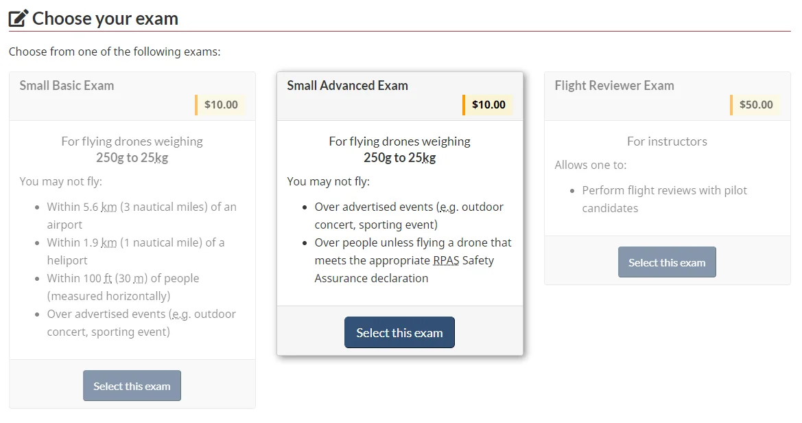Transport Canada Small Advanced Exam