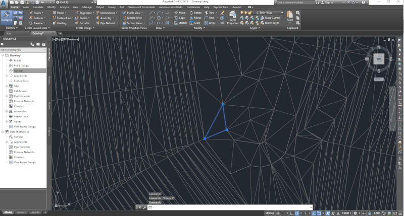 AutoCAD-Civil-3D-DXF-Trianglel-View