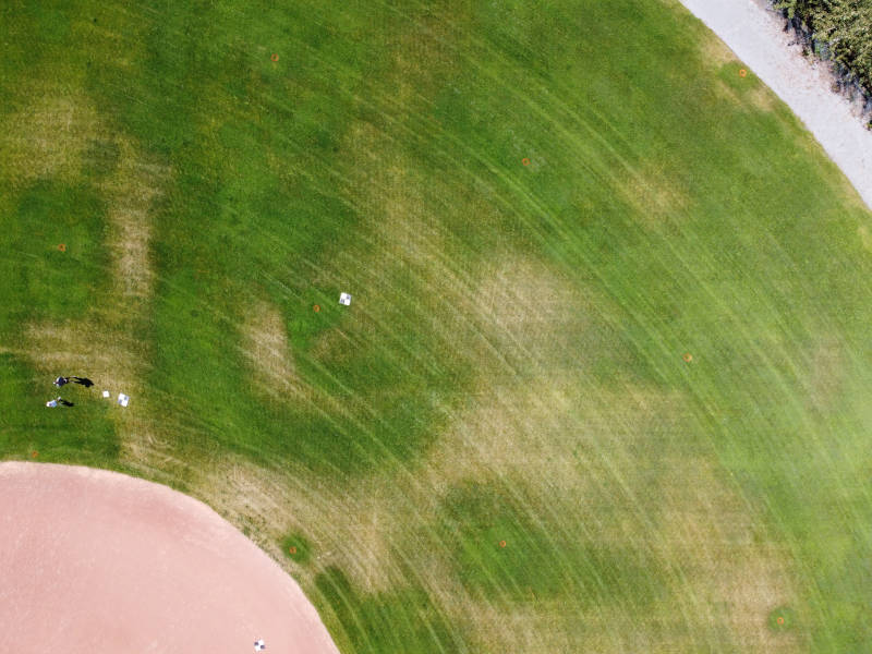 Drone Image of a Baseball Diamond