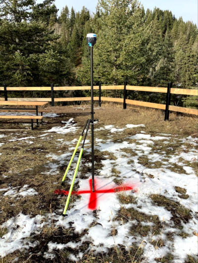 Spray Paint Drone Survey Ground Control Point