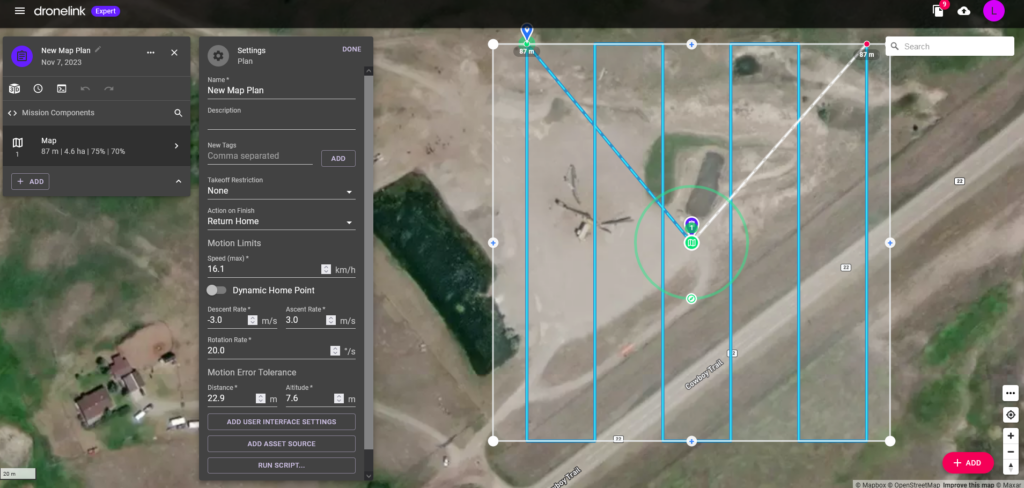 Creating the boundary for your mapping mission in Dronelink